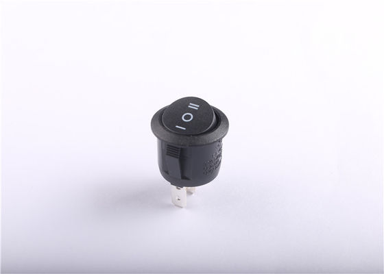 KCD1-201-2P 2nd Gear Black Round On Off Switch، 6A 2 Prong Rocker Switch